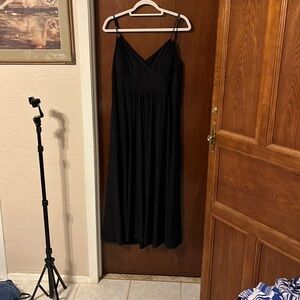 Black dress with little wooden beads on it super cute size 12
